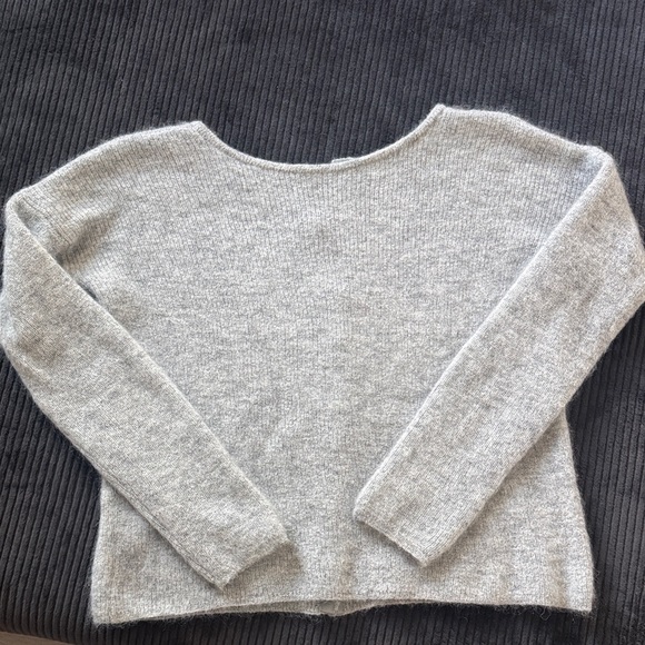 Sezane Light Gray Cardigan Sweater - Picture 3 of 5